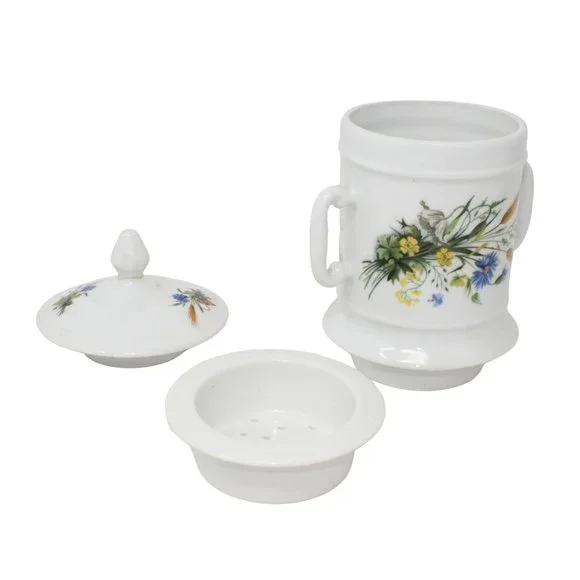 Teapot Infuser Strainer Lid BIA Cordon Bleu French Ceramic 4PC Coffee Tea Server - Picture 2 of 11